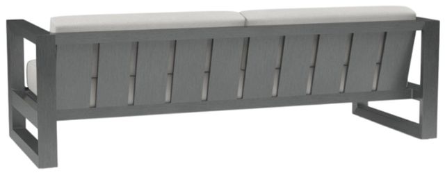 Sunset West Redondo Slate Aluminum Outdoor Sofa with Cast Silver Cushion-2