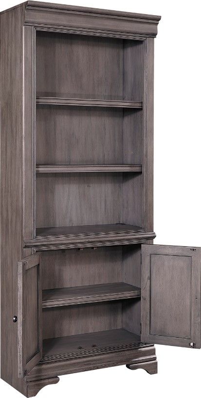 aspenhome® Sinclair Ash Grey 2-Door Bookcase-1