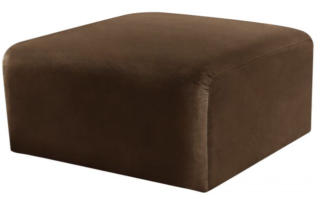 Meridian Furniture Arc Brown Velvet Ottoman-0