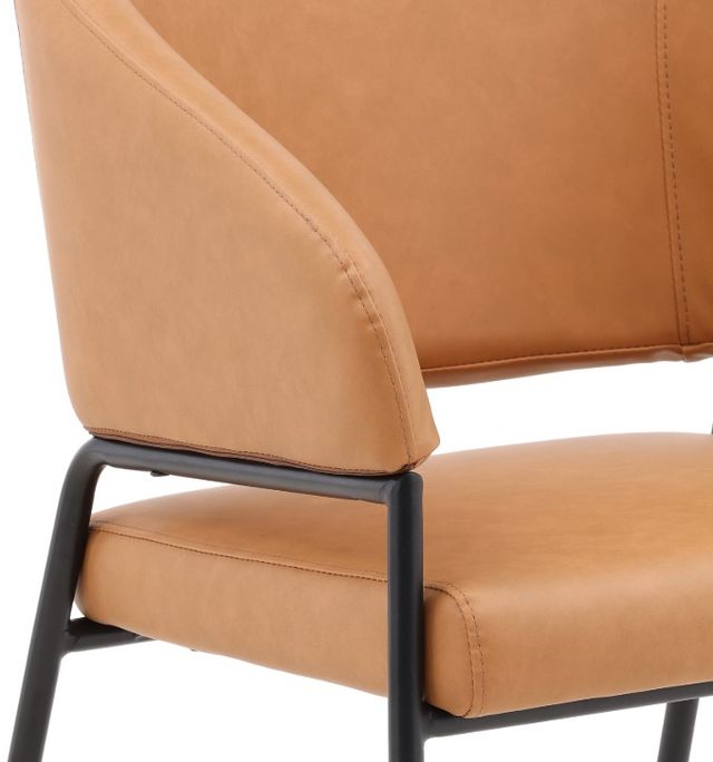 Dovetail Furniture Cathey 2-Piece Black/Camel Dining Chair Set-4