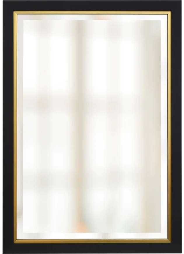 Stylecraft Black/Chrome Framed Beveled Mirror-0