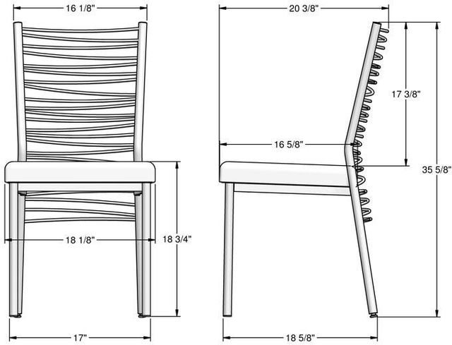 Amisco Customizable Crescent Upholstered Dining Side Chair-2