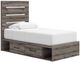 Signature Design by Ashley® Urbanoore Weathered Gray Youth Twin Storage Panel Bed -0