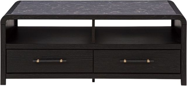Signature Design by Ashley® Clanden Black Rectangular Cocktail Table-2