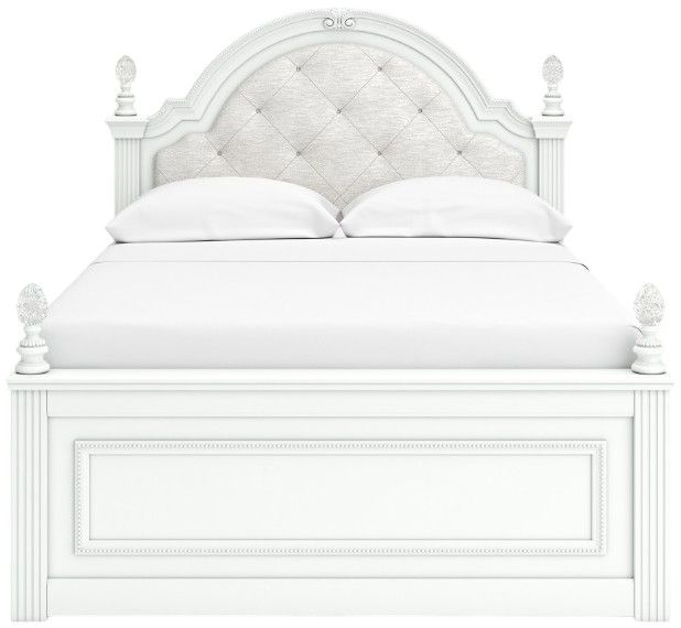 Signature Design by Ashley® Maylilly White Youth Full Upholstered Storage Panel Bed-2