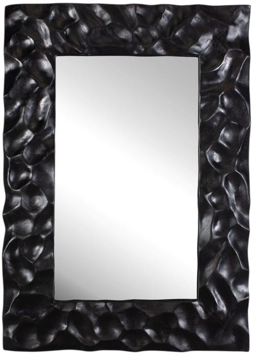 Uttermost® Malosi Matte Black Carved Mirror-0
