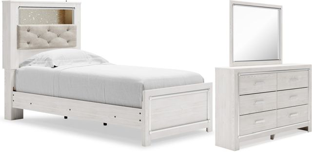 Signature Design by Ashley® Altyra 3-Piece White Twin Panel Bookcase Bed Set-0