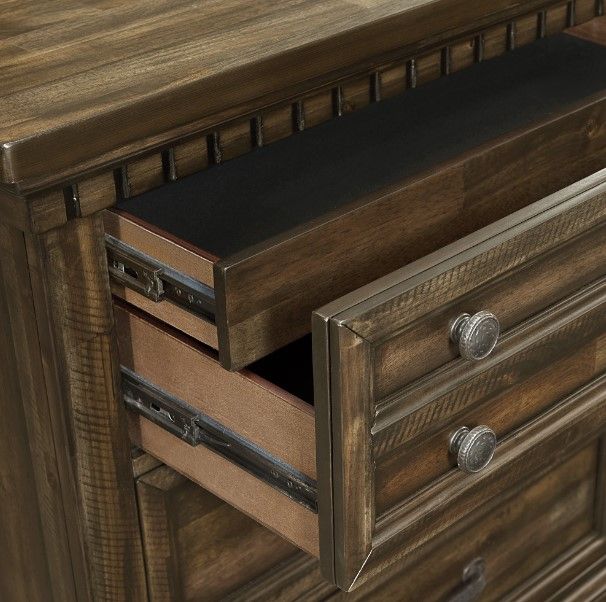 Elements International McCoy Charcoal Dresser and Mirror-3