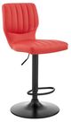 Armen Living Bardot Red/Matte Black Adjustable Swivel Bar Stool-0