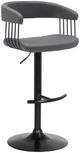 Armen Living Calista Black/Gray Adjustable Bar Stool-0