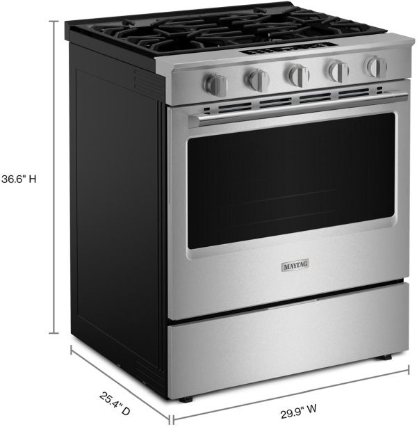Maytag® 30" FingerPrint Resistant Stainless Steel Slide-In Gas Range with Grill Mode-2