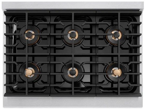 ZLINE Paramount 36" 5.2 cu. ft. Satin Stainless Steel Paramount Dual Fuel Range with 6 Burner DuoPro™ Cooktop and Electric Convection Oven-3