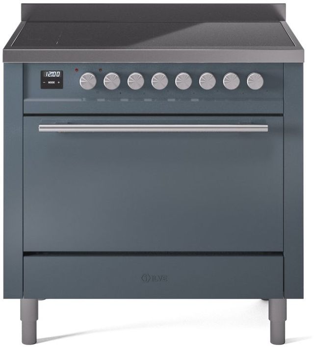 Ilve® Professional Plus II 36" Blue Grey Pro Style Induction Range-0