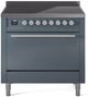 Ilve® Professional Plus II 36" Blue Grey Pro Style Induction Range-0