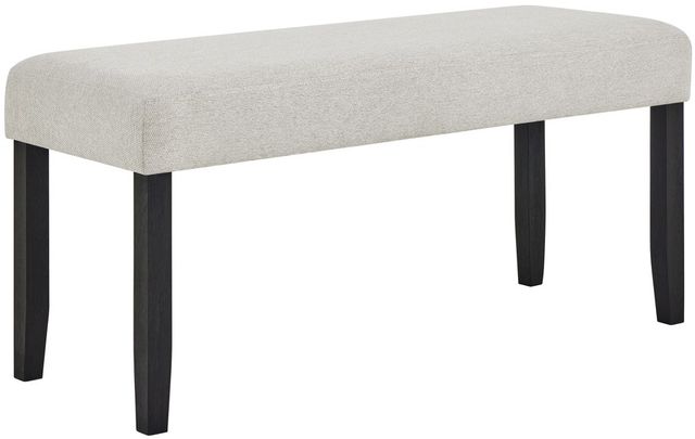 Crown Mark Jules Charcoal/Gray Dining Bench-0
