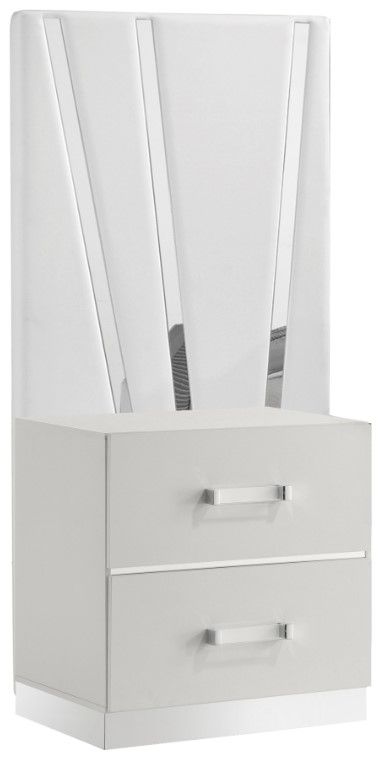 New Classic® Home Furnishings Europa 2-Piece Gleaming White Nightstand-1