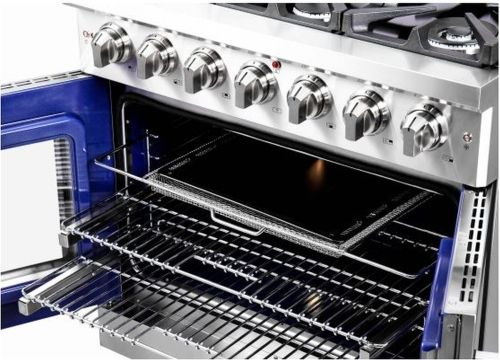 FORNO® Alta Qualita 36" Stainless Steel Pro Style Gas Range-1