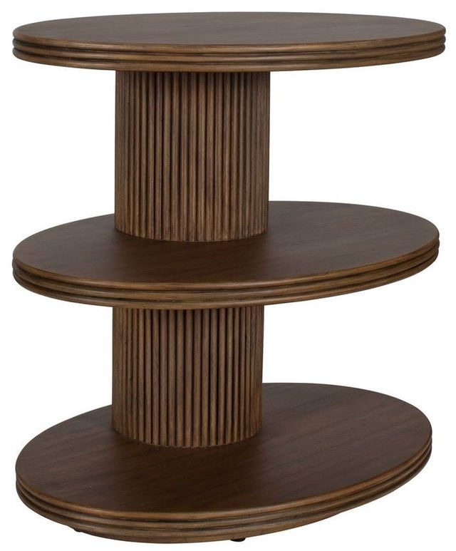 Uttermost® Top Tier Walnut Side Table-0