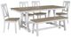 Liberty Furniture Lindsey Farm 6-Piece Sandstone/Weathered White Trestle Dining Set-0