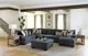 Albany Industries 5-Piece Clash Charcoal Right-Side Facing Chaise Sectional-1