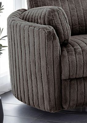 Furniture of America® Belper Chocolate Brown Power Glider Recliner with Swivel-2