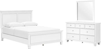 Signature Design by Ashley Fortman 3-Piece White King Panel Bedroom Set