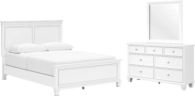 Signature Design by Ashley® Fortman 3-Piece White King Panel Bedroom Set-0