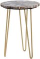 Crestview Collection Bengal Manor Blue Top Accent Table with Gold Base-0