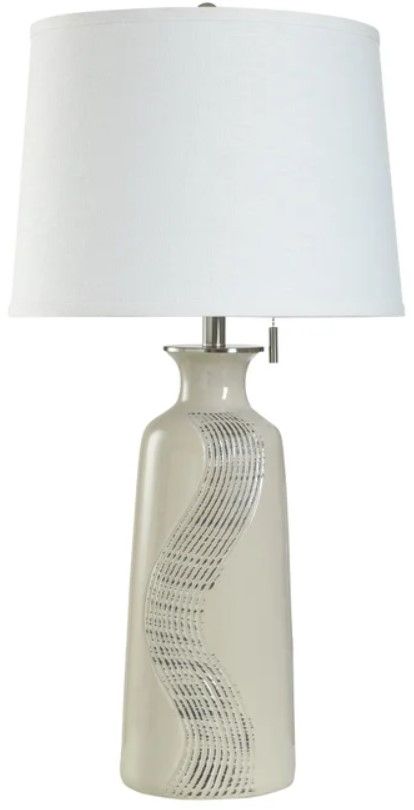 StyleCraft Dark Ivory/White Table Lamp-0