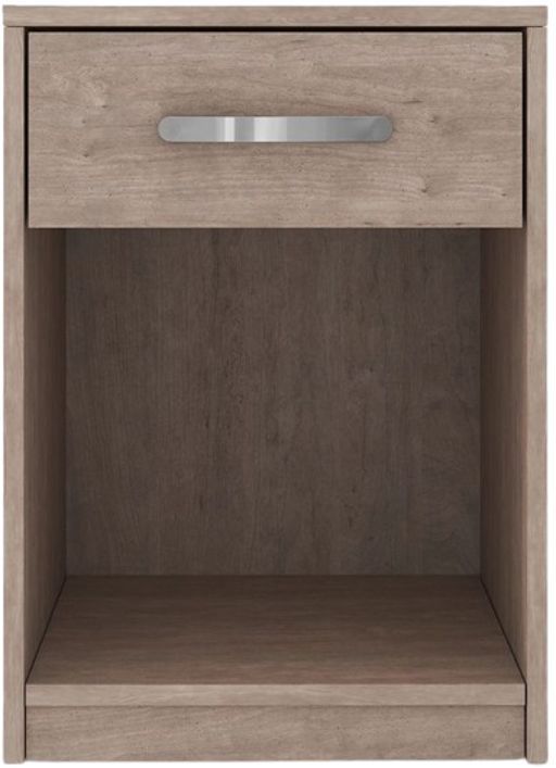 Signature Design by Ashley® Flannia Warm Gray Nightstand-1