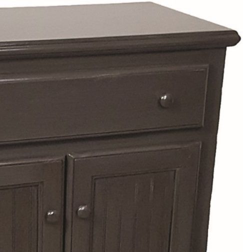 American Heartland Manufacturing Poplar Microwave Base with Wood Top -1