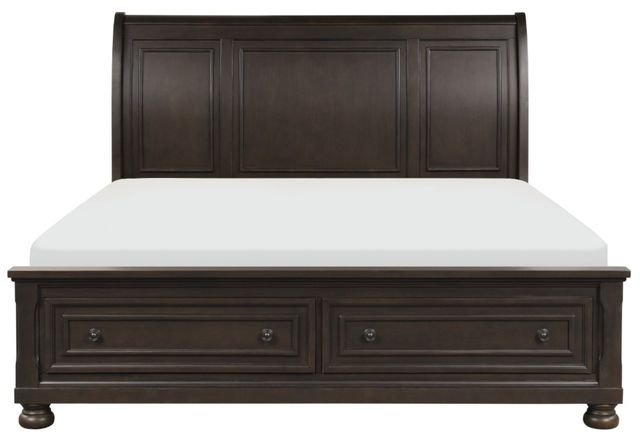 Homelegance® Begonia Grayish Brown Queen Sleigh Bed-2