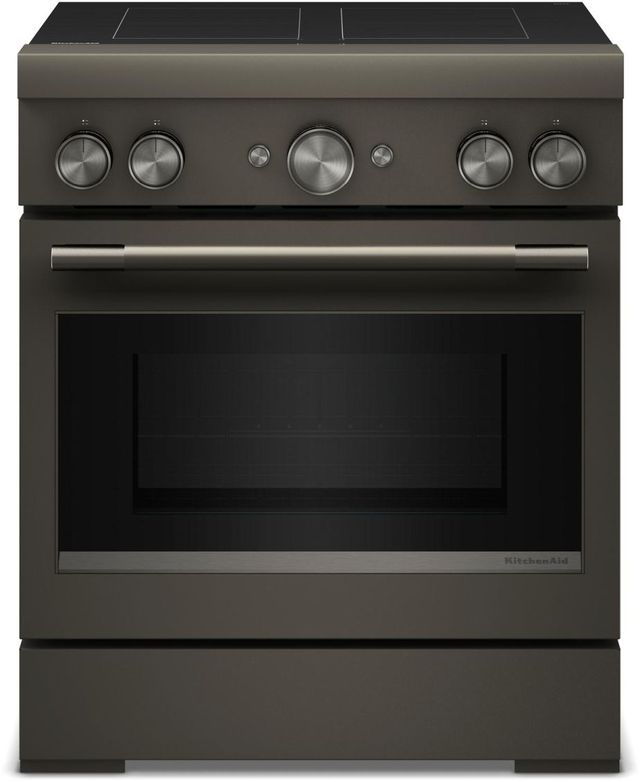 KitchenAid® 30" Black Ore Pro Style Induction Range with Air Fry-0