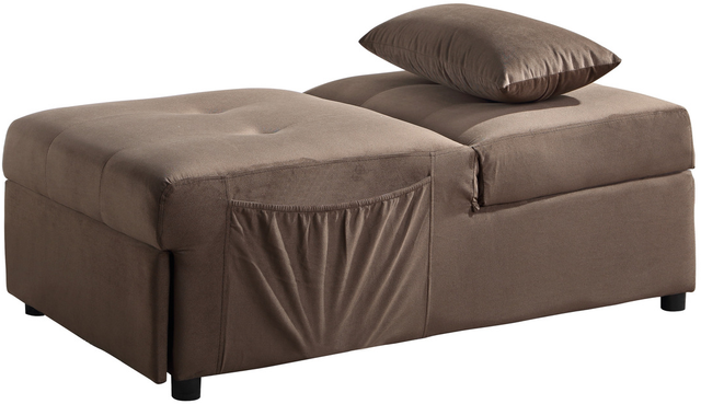 Homelegance® Garrell Brown Lift Top Storage Bench with Pullout Bed-3