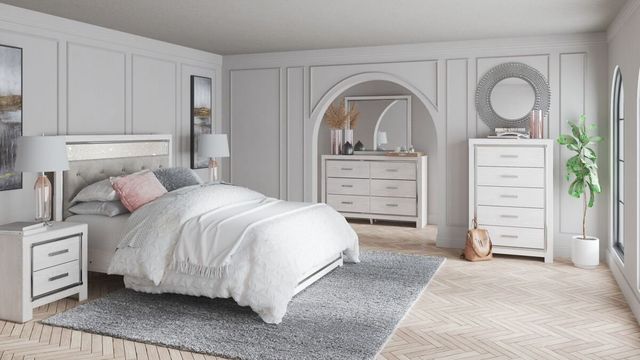 Signature Design by Ashley® Altyra 2-Piece White Queen Panel Headboard Bed Set-3