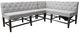 Elements International Peyton 2-Piece White Sectional Sofa Counter Set-0