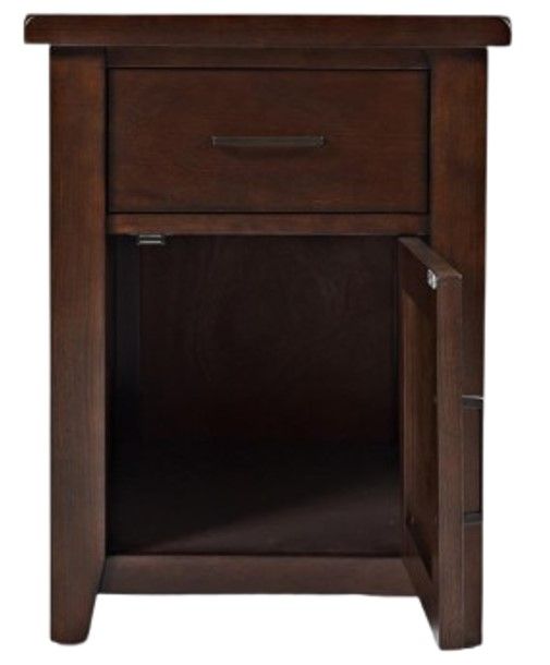 Jofran Inc. Twin Cities Brown Chairside Table-2