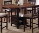 Coaster® Lavon Light Chestnut Counter Height Table with Espresso Base-1