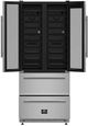 FORNO® Campania Series Alta Qualita 32" 17.7 Cu. Ft. Stainless Steel Wine Column-2