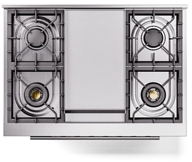 Ilve® Professional Plus II 36" Graphite Matte Pro Style Dual Fuel Range-2