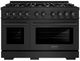 ZLINE 48" Black Stainless Steel Pro Style Gas Range-0