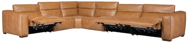 Hooker® Furniture MS Fresco 6-Piece Zen Caramel L-Shape 4-Power Reclining Sectional with Power Headrest-1