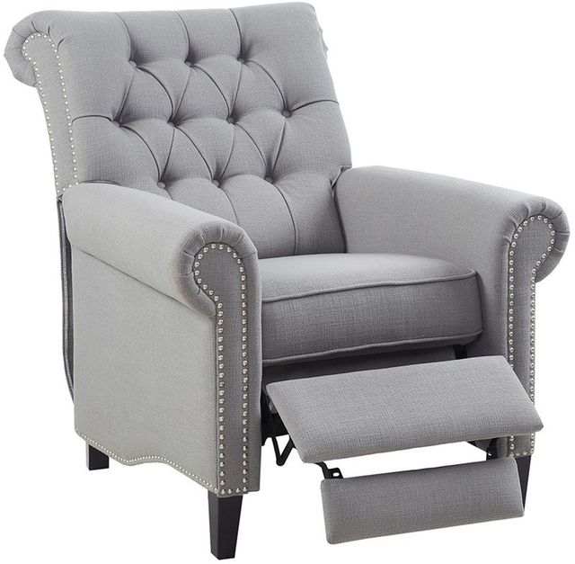 Olliix by Madison Park Grey Aidan Push Back Recliner-0