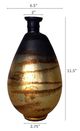 A & B Home Aiden Black/Gold Medium Vase-3