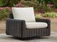 Signature Design by Ashley® Kimora Beige/Dark Brown Nuvella/Wicker Outdoor Swivel Lounge Chair-4