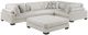 Homelegance® Tinley 5-Piece Beige L-Shape Modular Sectional with Ottoman-0