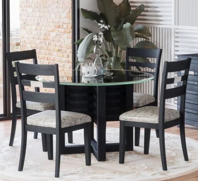Jofran Inc. Altamonte 5-Piece Dark Charcoal/Gray 48" Counter Dining Set-1