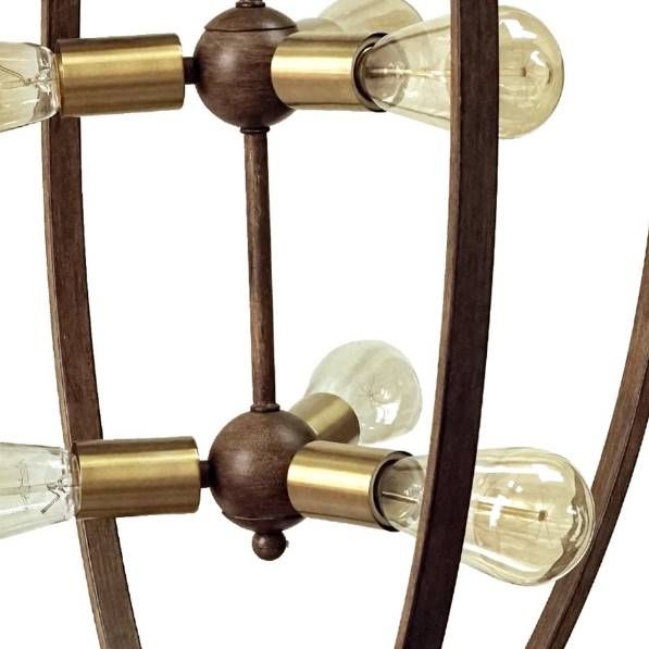 YHD Taos Western Bronze 9-Light Chandelier-2