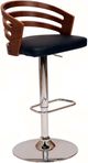 Armen Living Adele Black/Chrome/Walnut Swivel Bar Stool-0