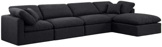 Meridian Furniture Indulge 5-Piece Black Sectional-0